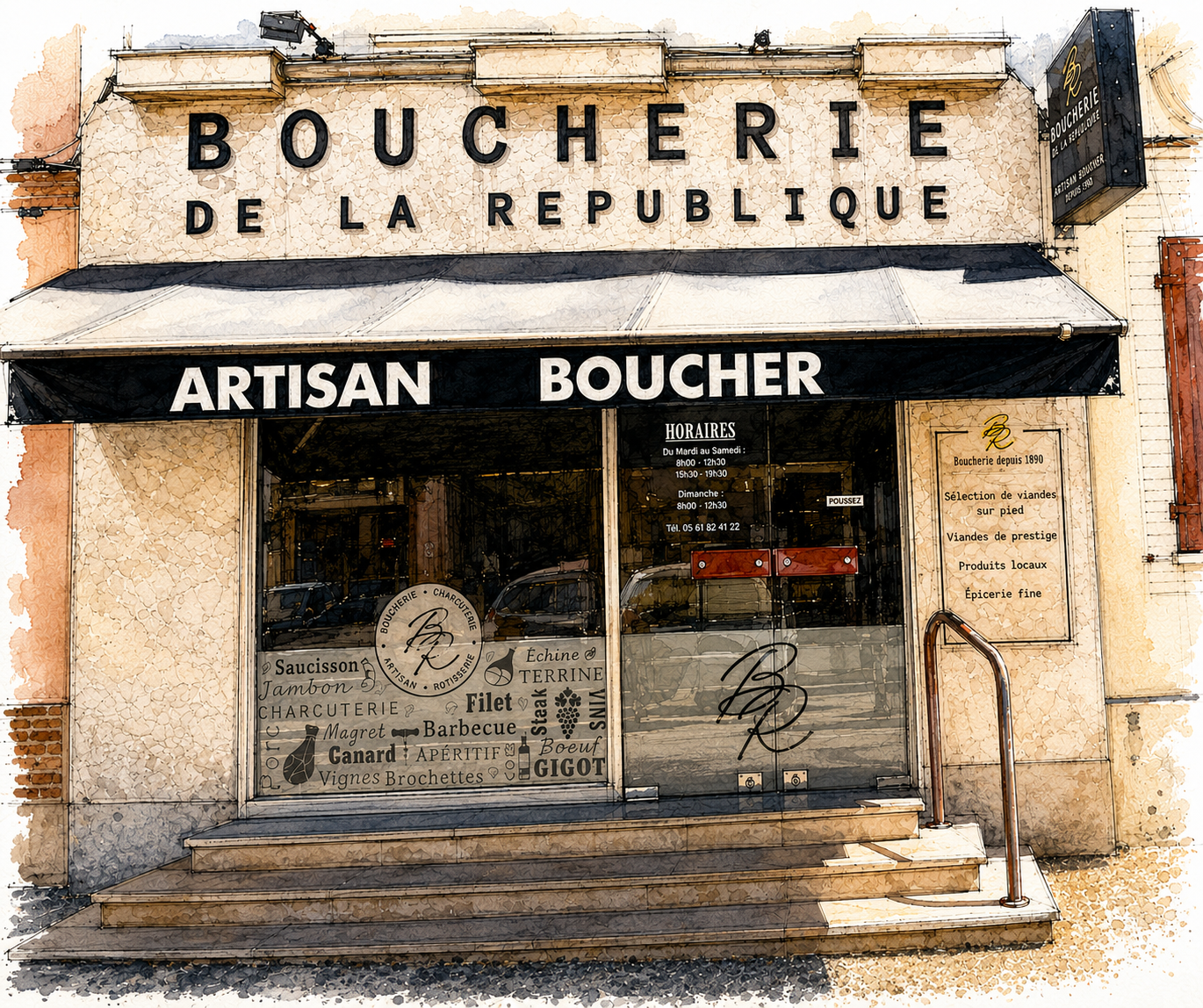 Boucherie de la République — Fronton